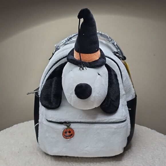 NWT Peanuts Snoopy Witch Plush Mini Backpack - Picture 4 of 10